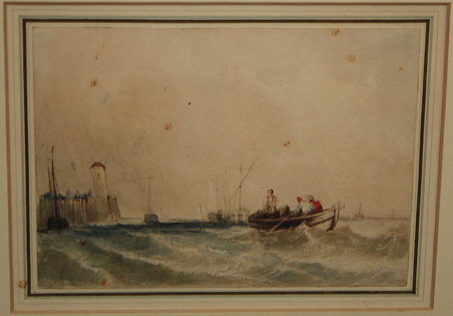 Appraisal: ALFRED GOMMERSALL VICKERS - Seascape with three men in a