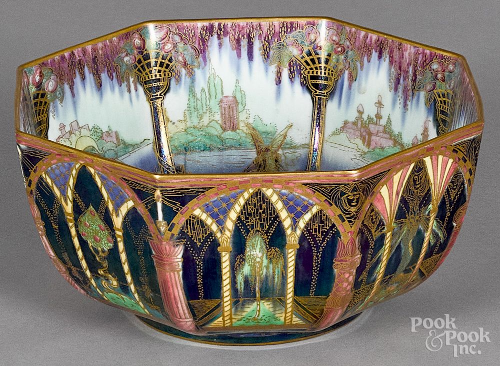 Appraisal: Wedgwood fairyland luster octagonal bowl Wedgwood fairyland lustre octagonal bowl