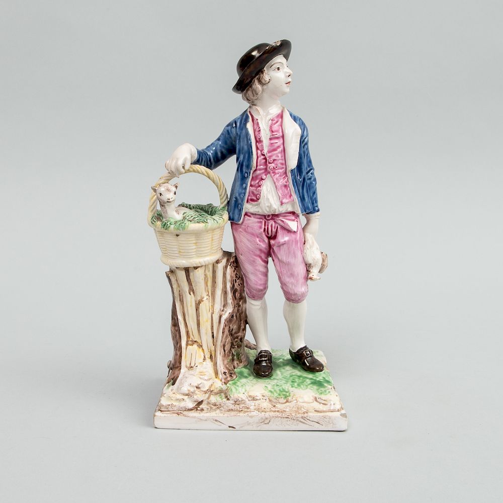 Appraisal: Saint Clement Faience Figure of a Goatherd after a Model