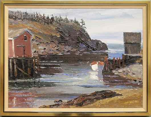 Appraisal: Raymond Kelsey Canadian - oil on board painting of a