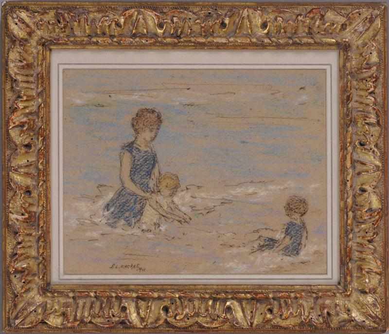 Appraisal: ELMER LIVINGSTON MACRAE - TAKING A DIP IN THE WATER