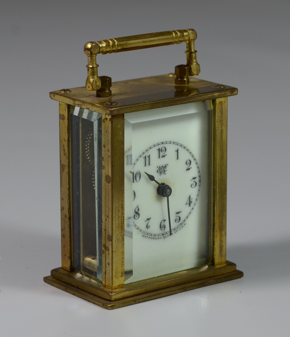 Appraisal: Waterbury miniature carriage clock time only h to top of