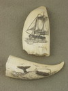 Appraisal: SCRIMSHAW LOT - Two piece lot consisting of two small