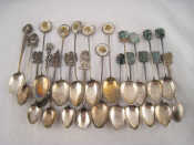 Appraisal: Oriental silver A set of six teaspoons with m o