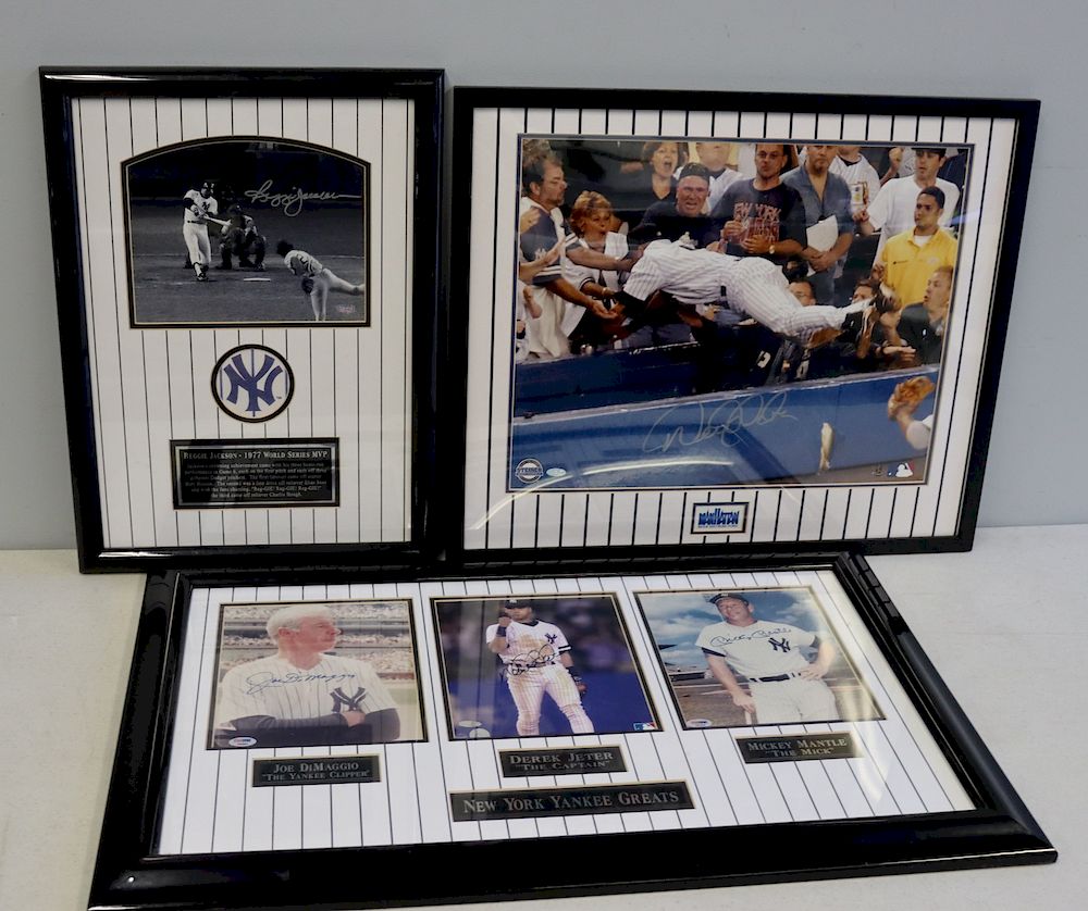 Appraisal: New York Yankees Signed Photographs Steiner Reggie Jackson World Series