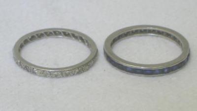 Appraisal: A DIAMOND ETERNITY RING the full hoop set with brilliant