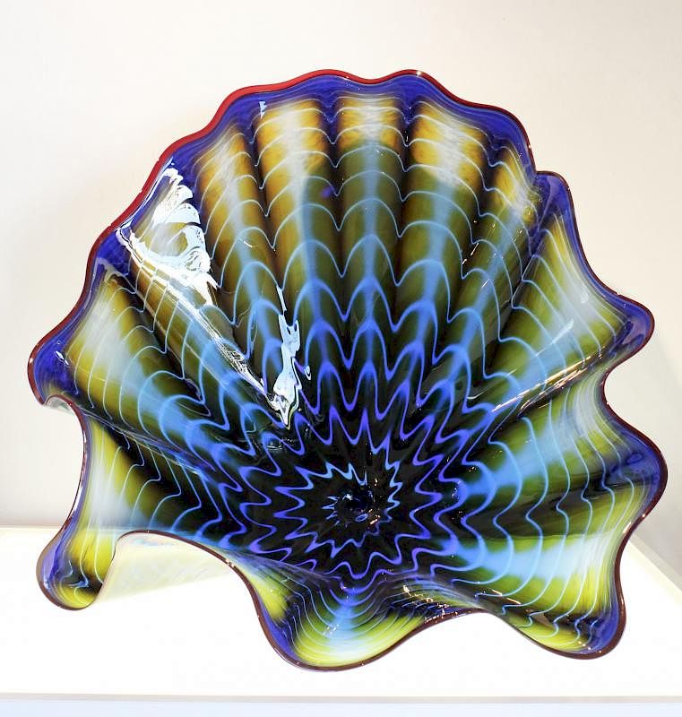 Appraisal: Dale Chihuly Ultramarine Persian Dale Chihuly Ultramarine Persian Hand-blown cobalt