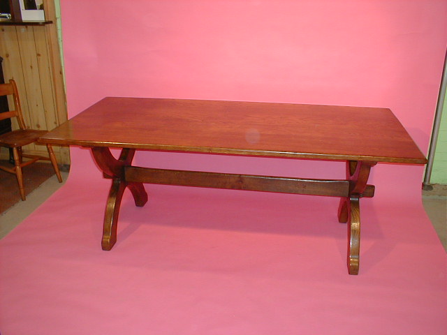 Appraisal: A Batheason Cumper Lockhart oak refectory table with x-frame supports