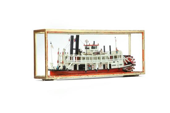 Appraisal: STERNWHEELER MODEL Early th century mixed woods Colorful folksy model