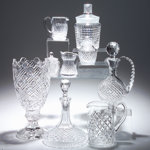 Appraisal: Waterford crystal group all marked unless noted large vase with