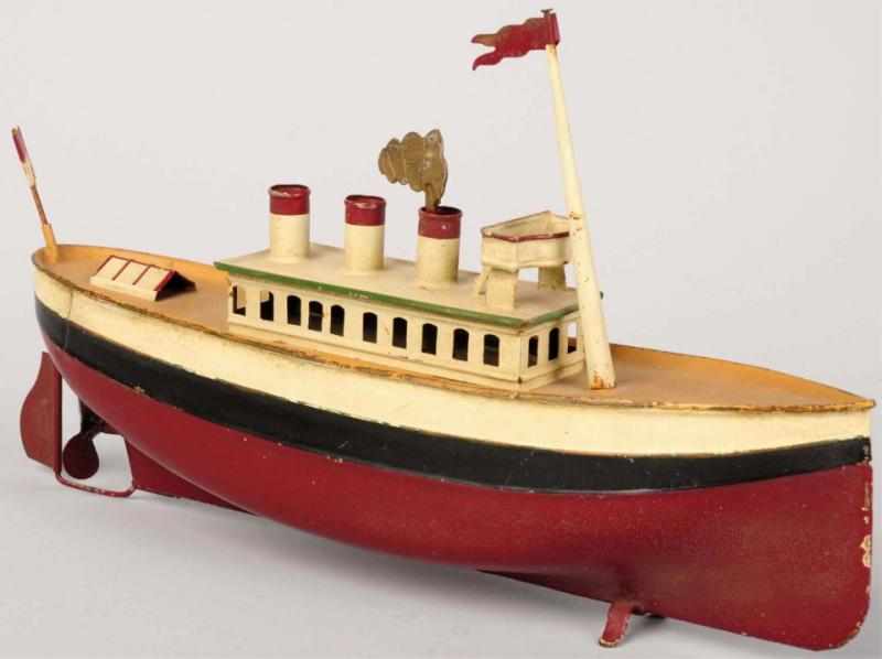 Appraisal: Tin Carette Ocean Liner Wind-Up Toy German Boat has been