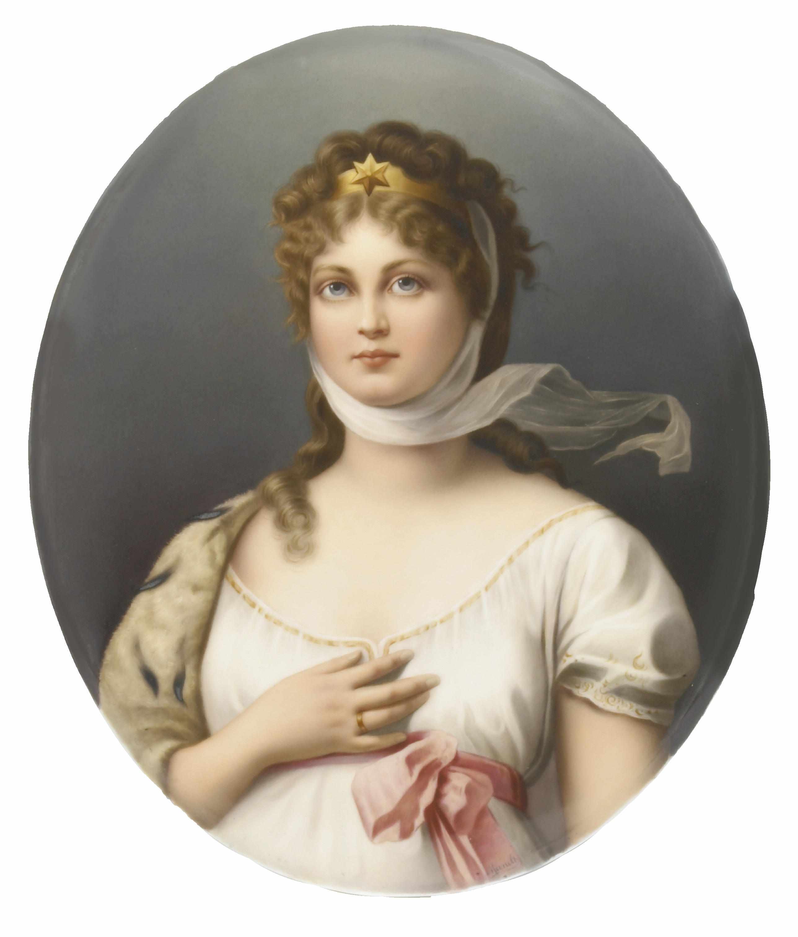 Appraisal: A Berlin K P M porcelain plaque Queen Louise late