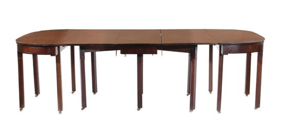 Appraisal: Pair American mahogany D-shaped console tables early th century shaped