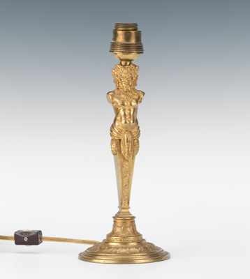 Appraisal: A D'ore Candlestick Lamp marked L Kley A bronze d'ore