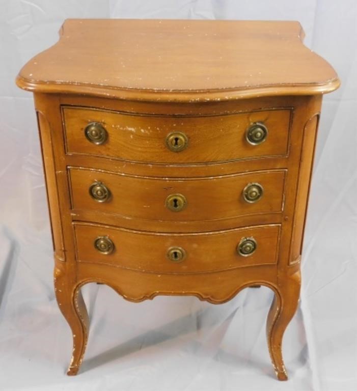 Appraisal: MAHOGANY DRAWER COMMODE WITH A PAINTED FAUXwood finish th c