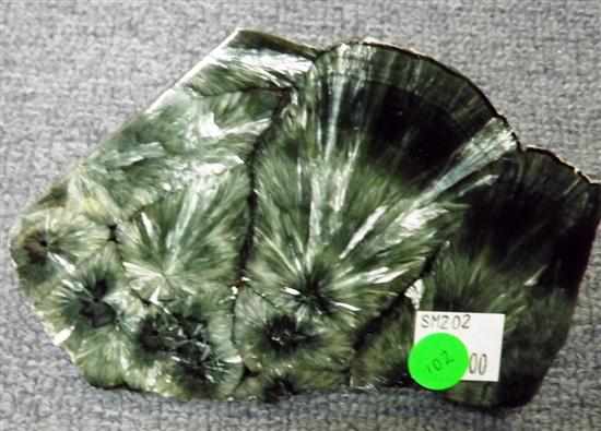 Appraisal: SERAPHINITE SLAB Russia This slab has a variations of greens