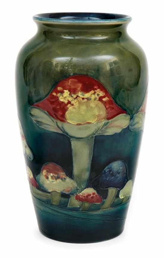 Appraisal: A Moorcroft Claremont pattern vase Circa The baluster body painted