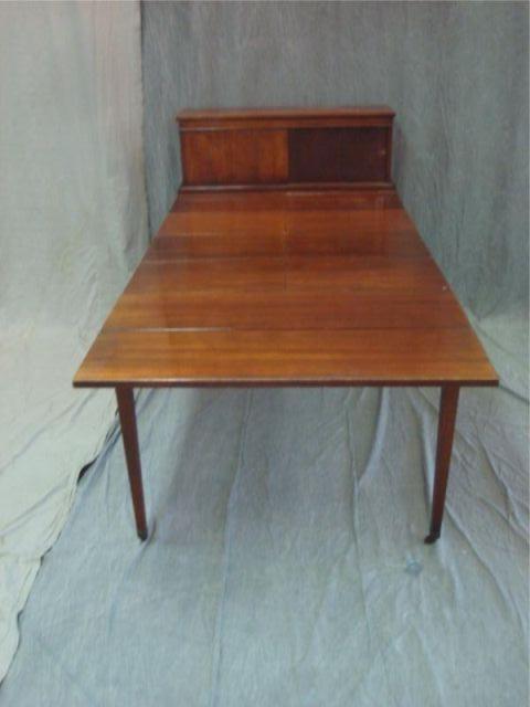 Appraisal: Sheraton Style Tambour Desk Dining Table leaves each From a