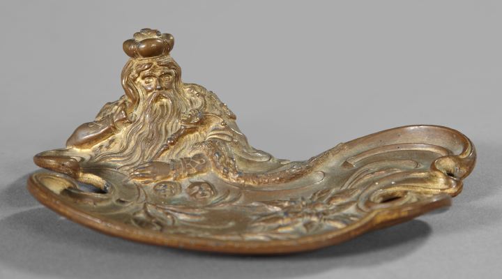 Appraisal: Rex Gilded Bronze Mardi Gras Souvenir Pin Tray in the