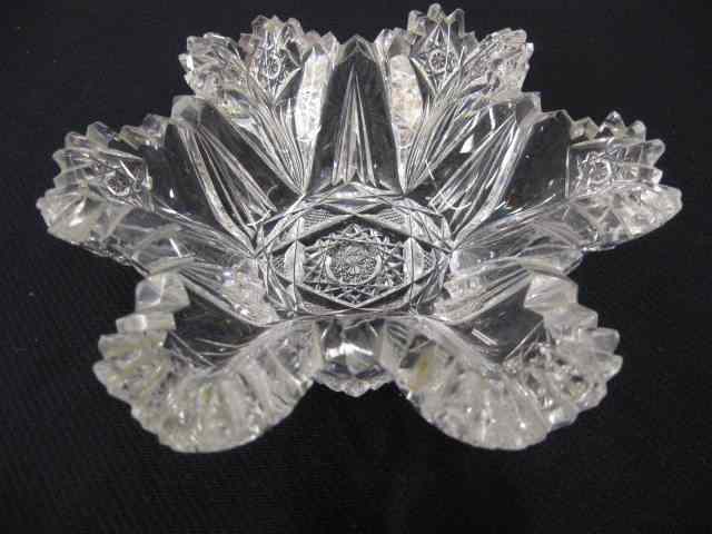 Appraisal: Hawkes Cut Glass ''Snowflake'' Bowl brilliant period over '' thick