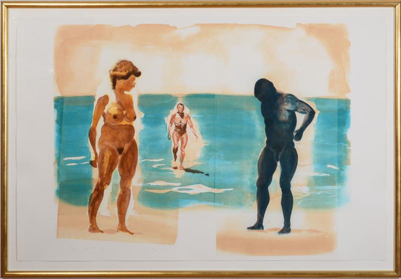 Appraisal: ERIC FISCHL b UNTITLED Aquatint in colors on wove paper