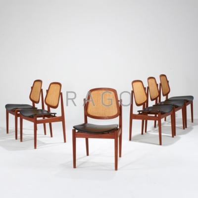 Appraisal: ARNE VODDER FRANCE SONS Set of six dining chairs Denmark