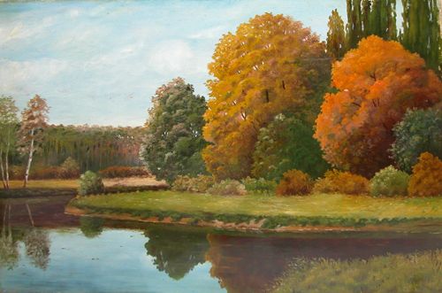 Appraisal: Along the Creek Oil on board th Century American School