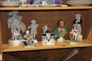 Appraisal: Continental porcelain sculptures lot of Continental porcelain sculptures including a