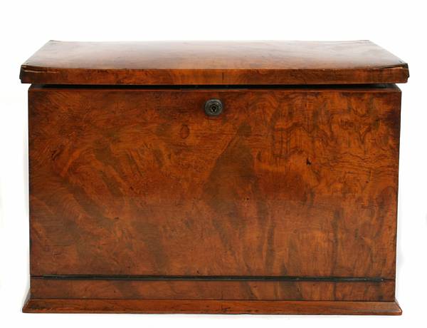 Appraisal: A Victorian burl walnut traveling desk overall height in width