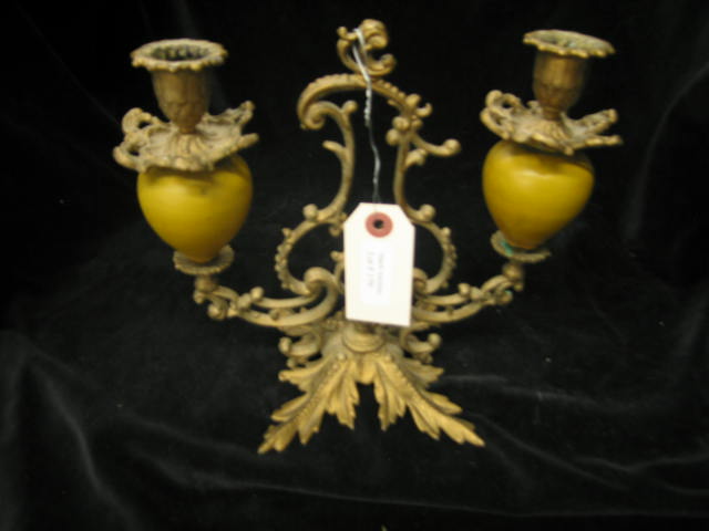 Appraisal: French Victorian Candlebra double sconce bronzed