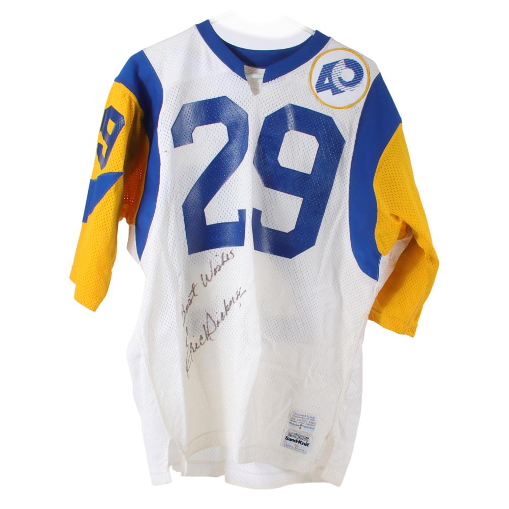 Appraisal: ERIC DICKERSON AUTOGRAPHED SALESMAN'S LA RAMS JERSEYEric Dickerson Autographed Salesman's