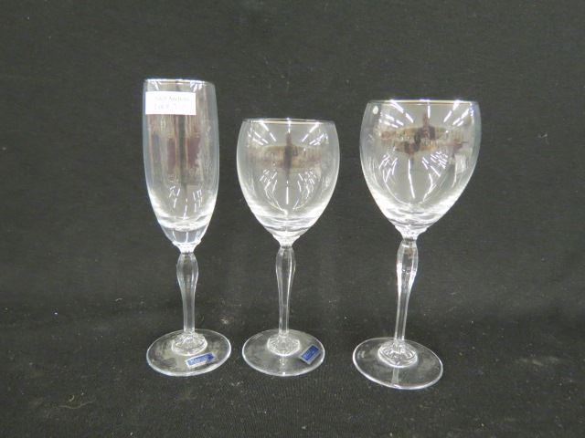 Appraisal: Waterford Crystal Allegra Stemware platinum band various sizes unused