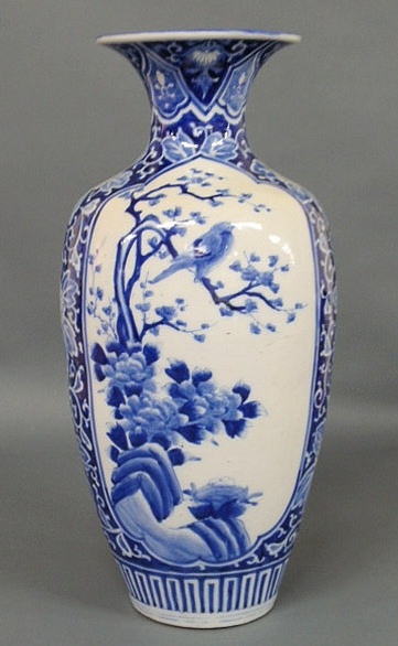 Appraisal: Oriental porcelain blue and white vase early th c h