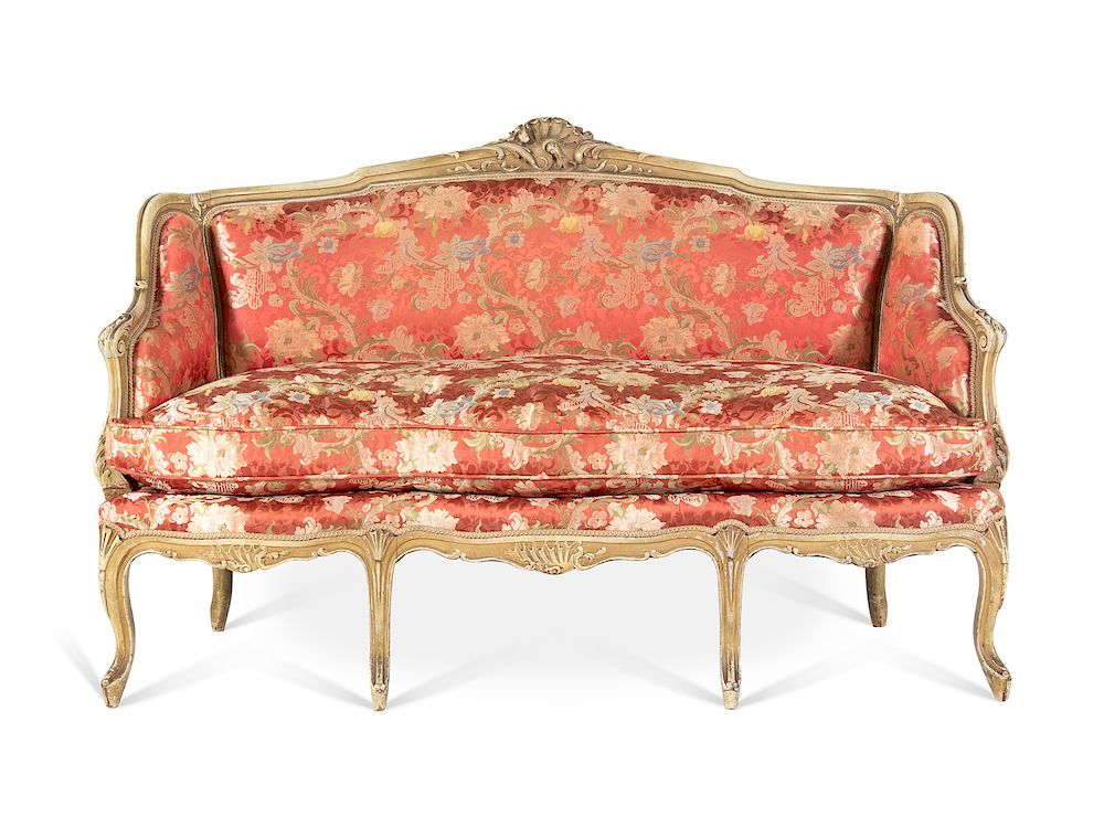 Appraisal: A Louis XV Style Painted Settee A Louis XV Style