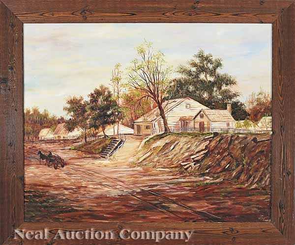 Appraisal: Frank E W Toye American Louisiana - Country Road oil