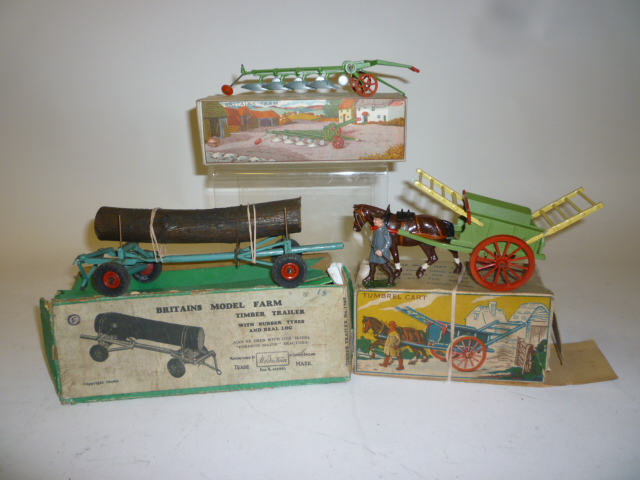 Appraisal: Three Birtains models F Tumbrel Cart with horse and driver