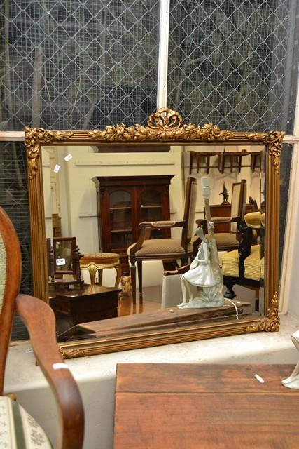 Appraisal: CLASSICAL STYLE BEVELED EDGE GILT WALL MIRROR