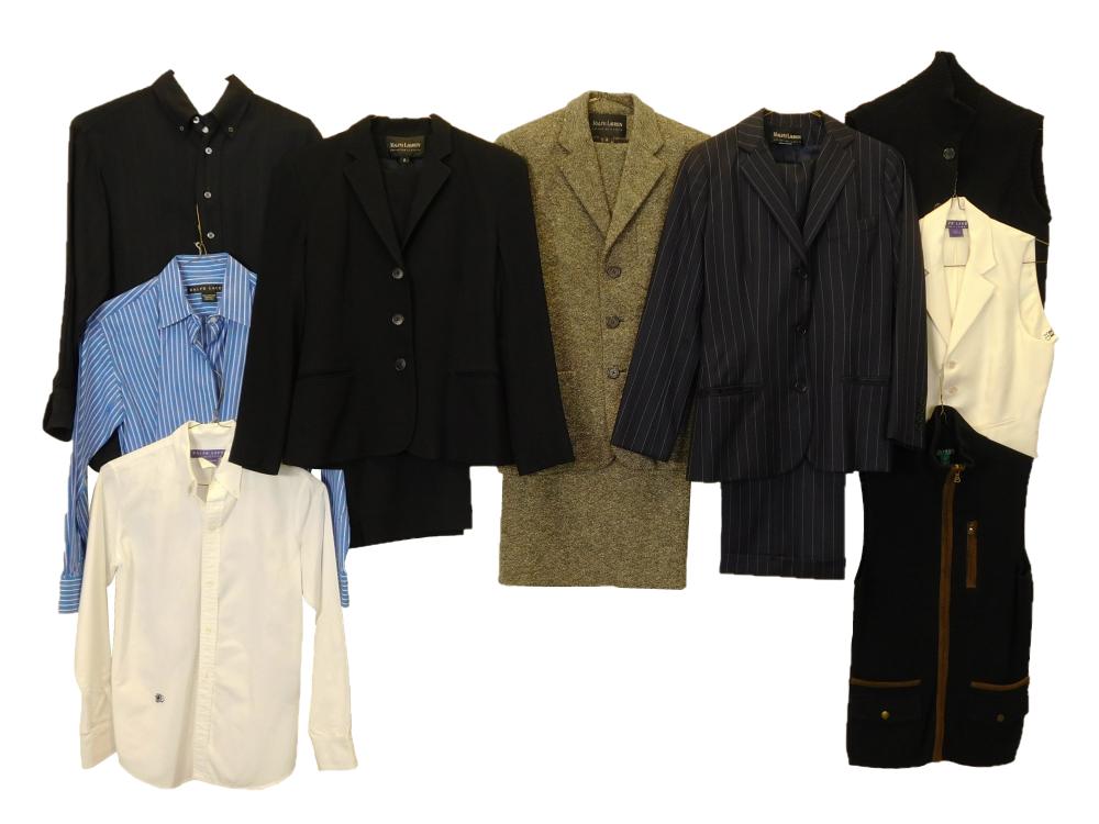 Appraisal: VINTAGE CLOTHING Twelve pieces of assorted Ralph Lauren black and