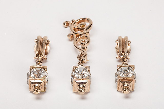 Appraisal: A pair of s Pennino earrings in the shape of