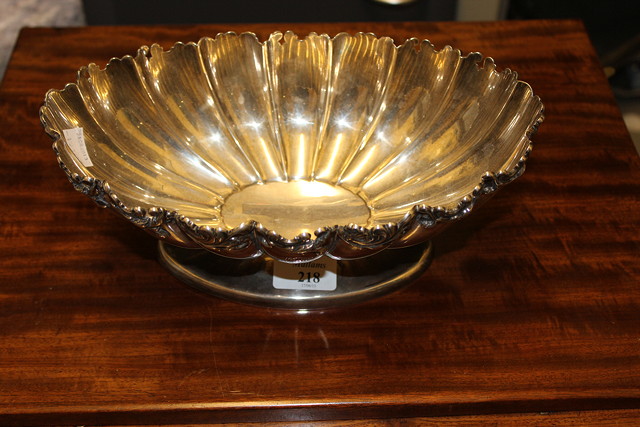 Appraisal: A POSSIBLY CANADIAN STERLING SILVER BOWL of oval lobed form