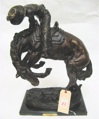 Appraisal: WESTERN BRONZE SCULPTURE Rattlesnake after the works of Frederic Sackrider