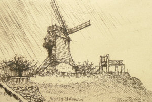 Appraisal: Eugene Delatre French - - Moulin Debray etching signed and