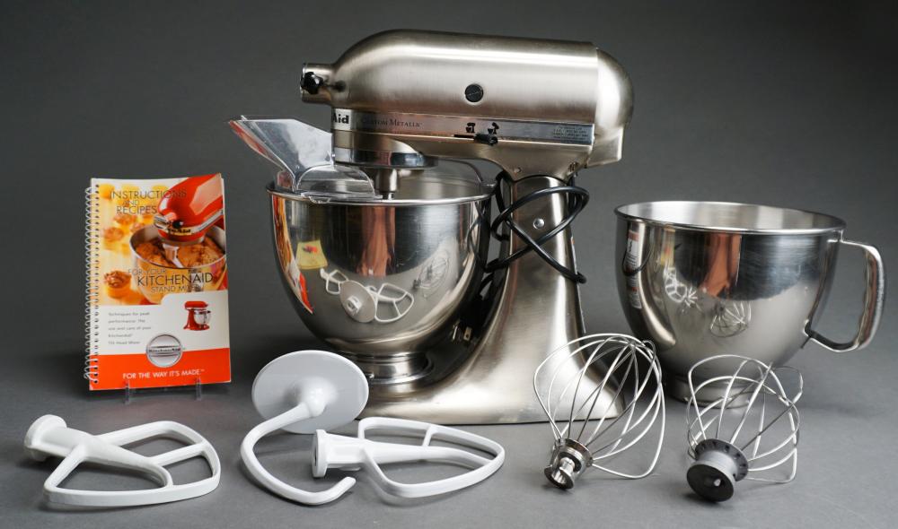 Appraisal: KitchenAid 'Custom Metallic' Stand Mixer with Attachments