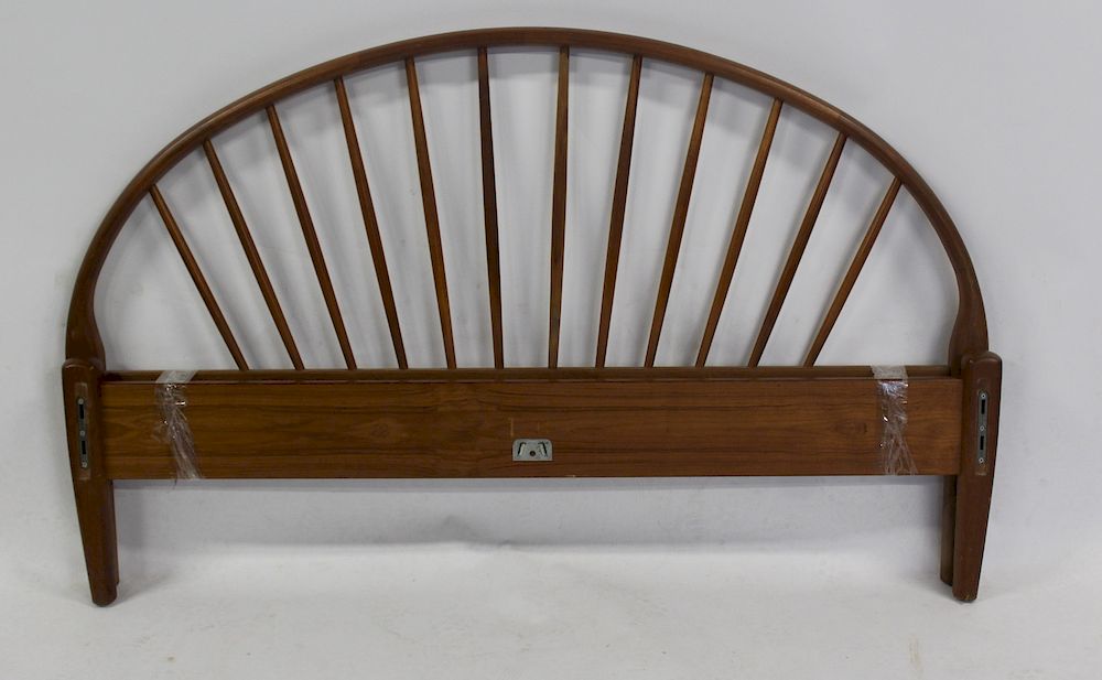 Appraisal: MIDCENTURY Teak Peacock Bed From the estate of a well