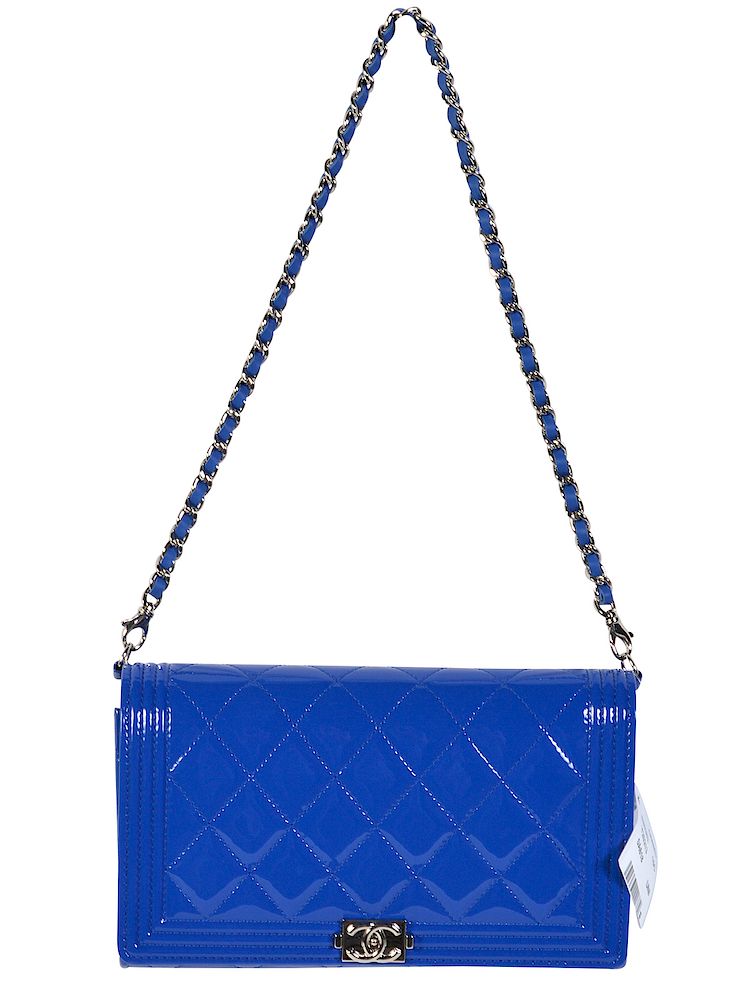 Appraisal: New Royal Blue 'Le Boy' CHANEL Wallet on Chain Chanel