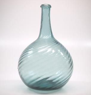 Appraisal: Pattern An early th century pattern-molded glass globular bottle Midwestern