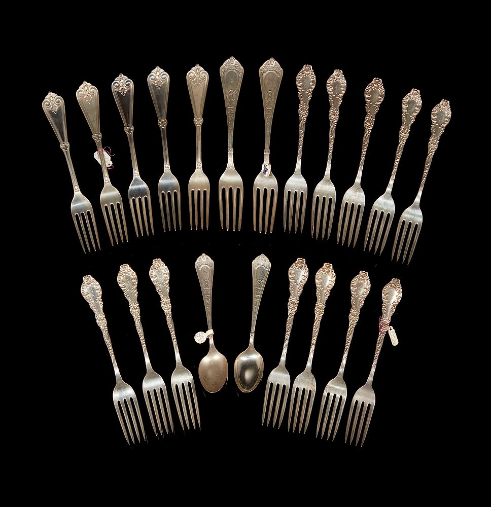 Appraisal: Sterling Silver Flatware incl Schulz Fischer Assorted sterling silver flatware