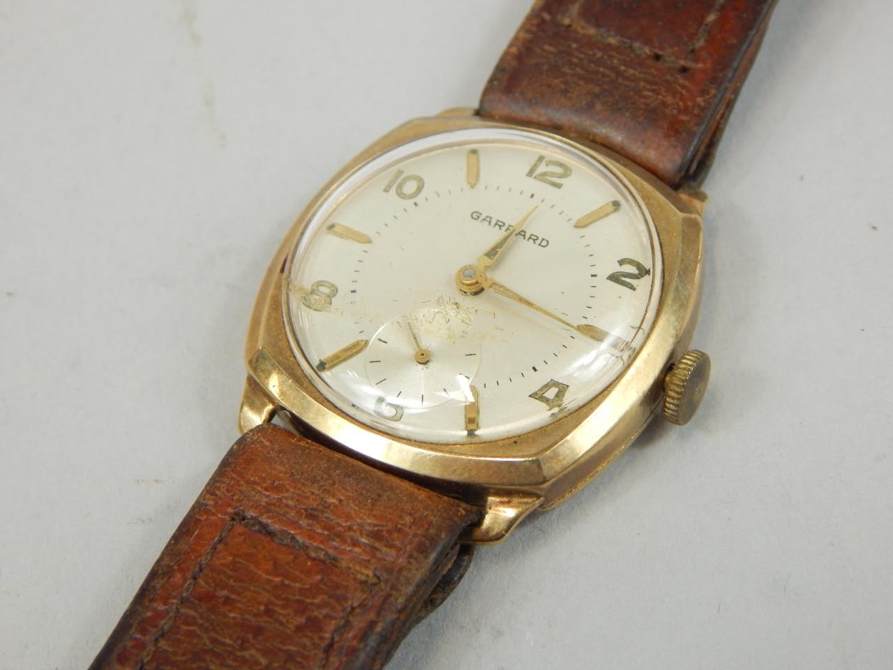 Appraisal: A mid- thC Garrard wristwatch the cm dia dial with