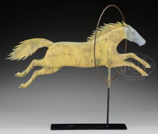 Appraisal: FLYING HORSE THROUGH THE HOOP WEATHERVANE ATTRIBUTED TO A L