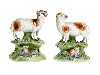 Appraisal: A PAIR OF JOHN WALTON PEARLWARE GROUPS OF SHEEP standing